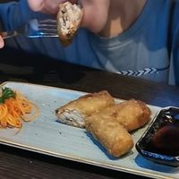 hausgemachte veggie Frühlingsrollen mit Sojasoße  at Sen Freiburg - Taste of Asia in Freiburg