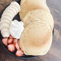 hot cakes  at Alijuan Café in Mexico City