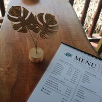 Vegan options clearly marked on the menu   at Offshore Café & Restaurant in Arugam Bay