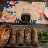 Mushroom fried spring rolls at Măm Măm in Nairobi