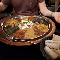 Vegan plate for 2 persons at Toukoul in Brussels