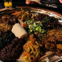 Yummie! The vegan plate :) at Toukoul in Brussels