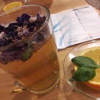 nicely arranged tea at Vege Club Amar in Szczecin