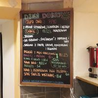 Vege Club Amar: menu of that day. Soup (big or small), main dish (big or small), pierogi, drinks, desserts at Vege Club Amar in Szczecin