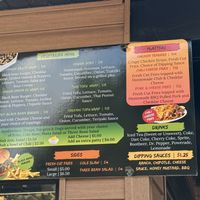 Menu board  at Falls Market Restaurant & Inn in Ohiopyle