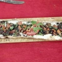 Vegetable pide at Yoruk Restaurant Cafe in Cirali