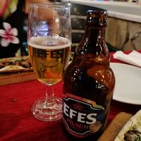 Efes! at Yoruk Restaurant Cafe in Cirali
