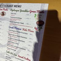  Vegan menu May 2024  at Mozaik Bahce in Fethiye