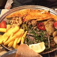 Vegetarian shish kebab at Mozaik Bahce in Fethiye