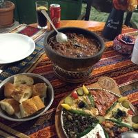 Veggie main, meze platter at Mozaik Bahce in Fethiye