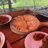Lobiani (bread with bean stew)  at Guesthouse Ushguli Maspindzeli in Uschguli
