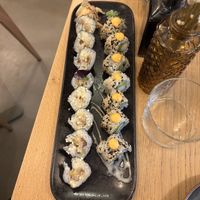pleurote tempura + ebi fry  at Bloom Sushi in Lyon
