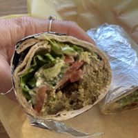 Falafel wrap  at Wally's Cafe in Rocklin