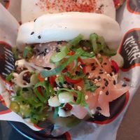 Bang bang cauliflower bao at Yuzu Street Food in Harrogate
