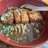 Miso ramen with crispy tofu  at Yuzu Street Food in Harrogate