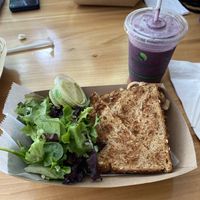 The Malibu Melt + Blueberry banana smoothie ! at Seedz Cafe in St Louis