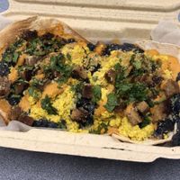 huevos rancheros for brunch  at Seedz Cafe in St Louis