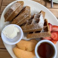 gluten free waffles   at Seedz Cafe in St Louis