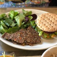 BBQ black bean burger at Seedz Cafe in St Louis