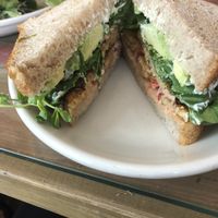 LTA has avocado, Seedz sauce, tempeh bacon, greens, and more! So good at Seedz Cafe in St Louis