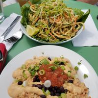 Cheesy rice and beans! at Seedz Cafe in St Louis