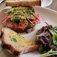 Reuben with a salad ( Ihad already eaten half of it) at Seedz Cafe in St Louis