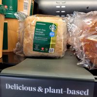 Meat-free Sausage Sandwich at Starbucks Coffee in Gwynedd