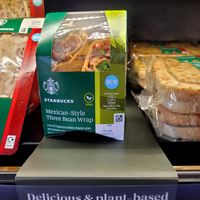 Mexican-Style Three Bean Wrap at Starbucks Coffee in Gwynedd