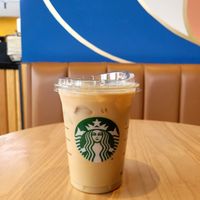 Iced Oat Latte (Medium) at Starbucks Coffee in Gwynedd