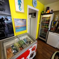 Chaplin's Ice Cream & Coffee Bar Inside (chester freezer & fridge) at Chaplin's Ice Cream & Coffee Bar  in Rhosneigr