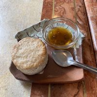 Scone with homemade plum jam  #Veganuary at Kitten Company in Kyoto
