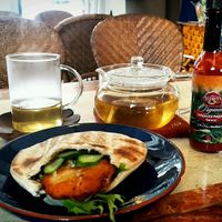 Sandwich and tea at Kitten Company in Kyoto