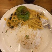 Ají de seitan vegano, te reemplazan el huevo por palta at Panadería y Cafetería Almapan in Puerto Varas