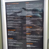 English menu at Madam Felle in Bergen