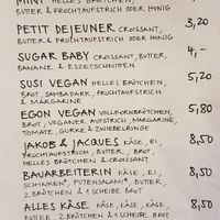 Speisekarte Frühstück at Cafe Palaver in Karlsruhe