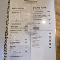 Menu page 1 at Brooklyn Bagels in Da Lat
