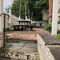 Exterior seating at Beacon Creamery in Beacon