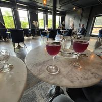 The "Daisy" cocktail - a beautiful purple concoction  at Waxlight Bar a Vin in Buffalo