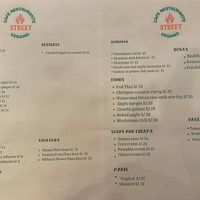 Menu at Street Vegano - Cafe Restaurante in Cusco