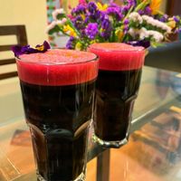 Chicha morada  at Street Vegano - Cafe Restaurante in Cusco