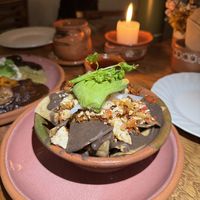 Chilaquiles de frijolles  at Na Tlali - Reforma in Mexico City