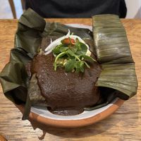 Tamal de frijol (special of the day)  at Na Tlali - Reforma in Mexico City