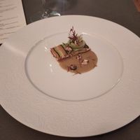 Vegetable millefeuille in hazelnut curry at Em Carne Viva in Porto