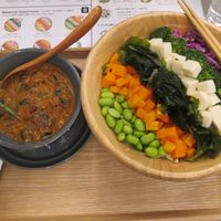 Curry bean soup and salad no. 8 at Tasty+. at Tasty+ in Okayama