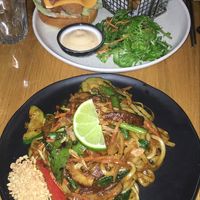 Peanut Satay Udon Noodles with “Duck" at Brother Bon in Northcote
