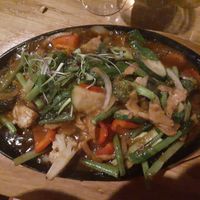 Mongolian sizzling stir fry at Brother Bon in Northcote
