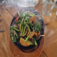 Sizzling Mongolian beef at Brother Bon in Northcote