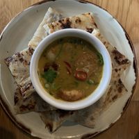 ‘Chicken’ and roti. Very tasty indeed!  at Brother Bon in Northcote