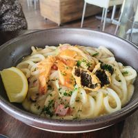 Udon carbonara at Brother Bon in Northcote