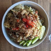 Pineapple fried rice with basmati rice and mock duck 🤤 at Brother Bon in Northcote